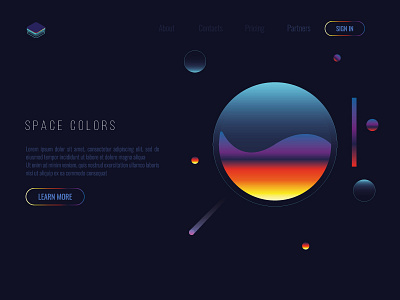 Fluid design gradient illustration ui visual web