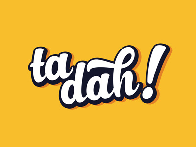 Ta Dah! Creative Design Studio Logo logo typography vector