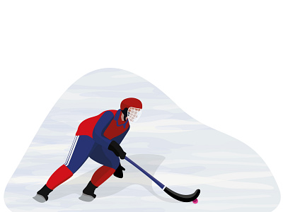 хоккей с мячом art design flat graphic design icon illustration illustrator logo minimal vector