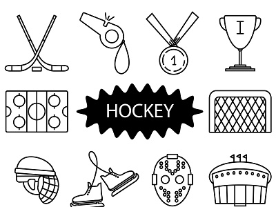 hockey design flat graphic design icon illustration logo minimal vector
