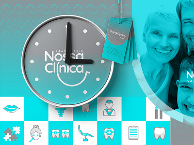 Branding - Nossa Clínica brand clinica clinical dental dental care dental clinic dentist dentist logo dentists logo logodesign odontology smile smile logo smiley face tooth
