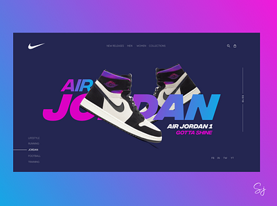 Air Jordan design landing page design landingpage nike typography ui ux web web design webdesign