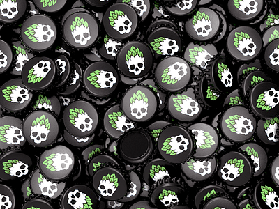 Kalavera bottle cap 3d beer bottle bottle cap c4d cap skull