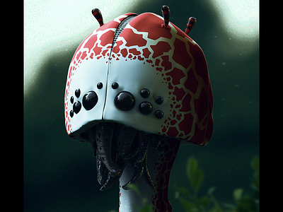 Cthulu-shroom practice 3d creature practice tentacle zbrush