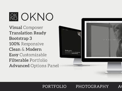 Okno - Creative Multipurpose WordPress Theme agency agency website blog corporate corporate website photography photography site portfolio visual composer