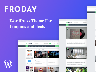 Froday – Coupons and Deals WordPress Theme coupons deals discount ecommerce elegant promo codes woocommerce wordpress