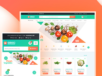 Organic Food and Grocery Shop WordPress Theme - GROCI