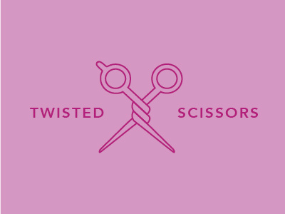 Twisted Scissors design graphic design hair hair salon hair stylist logo salon scissors twisted