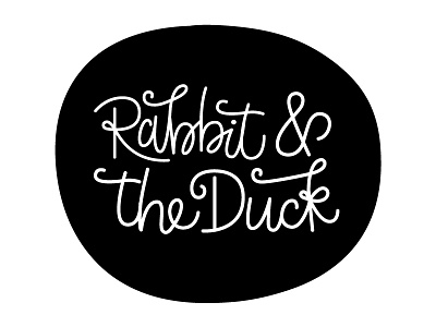 Rabbit & The Duck Logo ampersand hand lettering lettering logo type typography