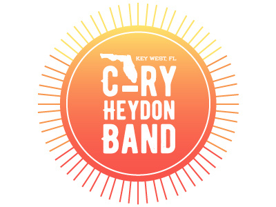 Cory Heydon Band Sunshine Logo band florida gradient logo orange pink sun sunshine typography yellow