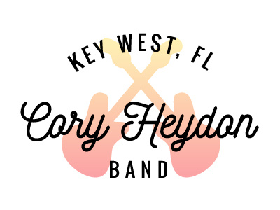 Cory Heydon Band Guitar Logo band florida gradient guitar logo orange pink sun sunshine typography yellow