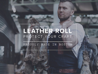 Leather Roll Banner Image banner border hero hero image leather leathery type typography ui web design