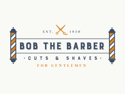 Bob The Barber Logo barber dailylogochallenge design gentlemen logo