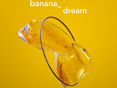 Banana 3d concept design fruit nature