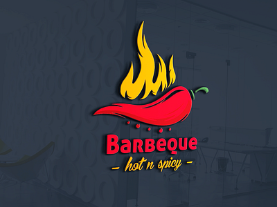 barbeque 3D logo branding design illustration logo vector