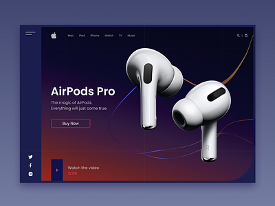 AirPods Pro Concept airport apple apple design design minimal ui ux web