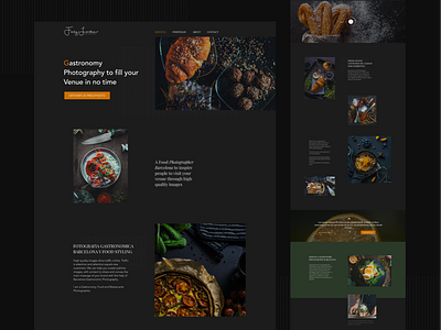 Food photographer portfolio site. design food food photographer photographer portfolio site ui ux web