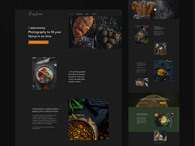 Food photographer portfolio site.