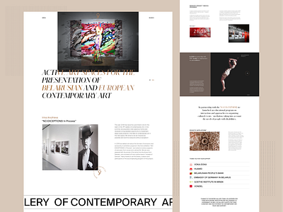 Gallery of contemporary art art design gallery minimalism museum ui ux web