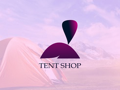 TENT SHOP brand identity gradient logo logo design idea