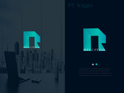 R LOGO brand identity branding creative logo gradient logo graphic designer illustration logo designer logo mark logos modern logo r monogram real estate logo