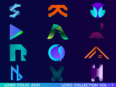 LOGO FOLIO VOL - 1 brand identity branding creative creative logo graphic designer logo logos modern logo symbol vector