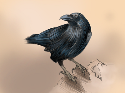 Crow life animalillustration art artist artwork colors crow different digital drawing digital painting digitalart hyperrealism illustration painting photoshop wacom intuos