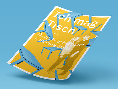 Ich mag Tisch - I like table acting comedy play poster table typography