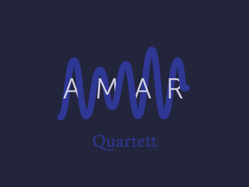 Amar Quartett dos soundwaves typography logo illustration cello violin amar quartet string music classical