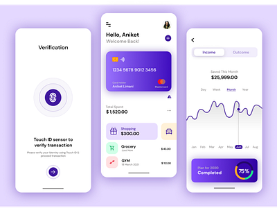 Finance Management Mobile App Design app design bankingapp behance design designer dribbble figma prototyping uidesign uxdesign