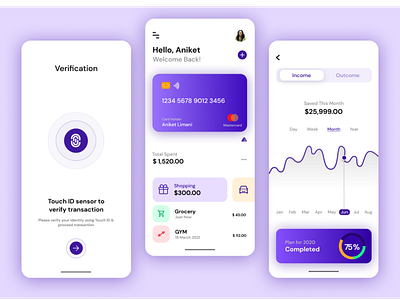 Finance Management Mobile App Design