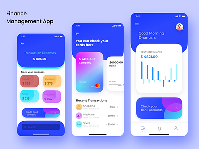 Finance and Credit Card Management App