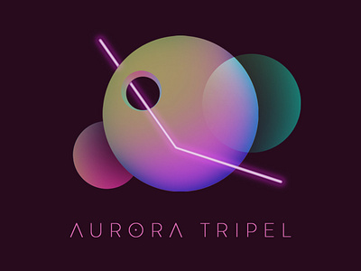 Aurora Tripel Label beer beer branding brand branding can design design graphic design identity illustration logo minimal typography