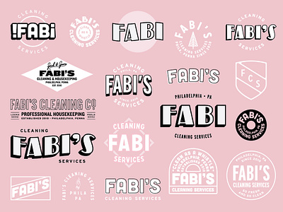 Fabi's Cleaning Co. adobe photoshop brand branding character clean design exploration flat graphic design icon ideation identity illustration illustrator lettering logo minimal type typography visual identity