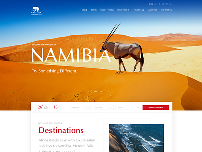 Design Proposal for Tourist Website travel