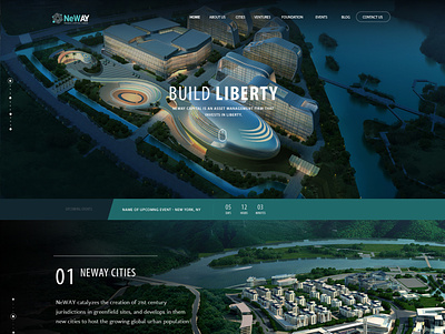 Build Liberty concept futuristic urban