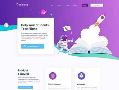 Design for EdTech Startup colorful education illustrated