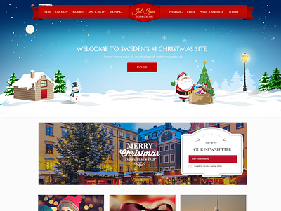 Christmas E-commerce Website christmas illustrated shop