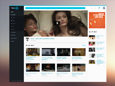 Video Streaming Service interface ui video