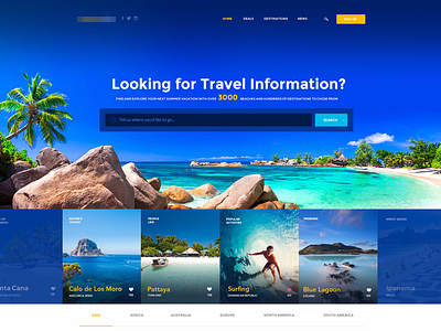 Beach Project beach summer travel web design