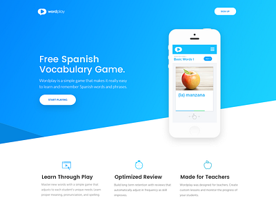 Spanish Vocabulary Game app languages spanish web design