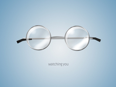 Watching You glass glasses icon metal