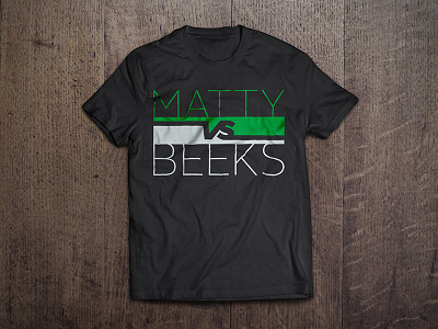 Matty VS Beeks contest fitness negative space shirt tee typographic typography