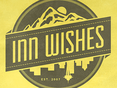 Inn Wishes - Logo/Album Poster album alt bellingham grain high contrast indie inn wishes logo musician north west poster seattle