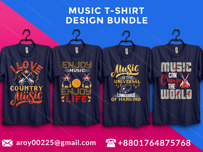 music lover t-shirt design bundle