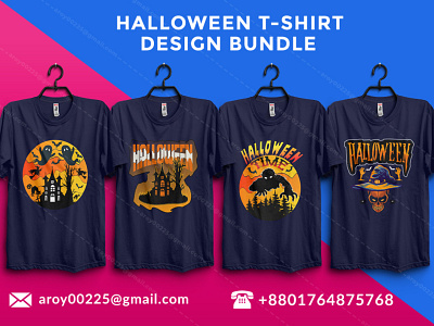 Halloween t-shirt design bundle