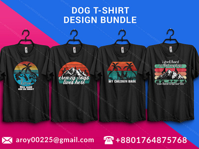 dogs lover t-shirt design bundle