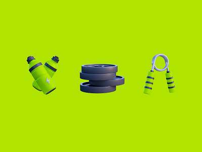 3D Fitness Icon