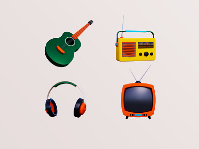 3D Music Icon 3d icon music icon radio tv