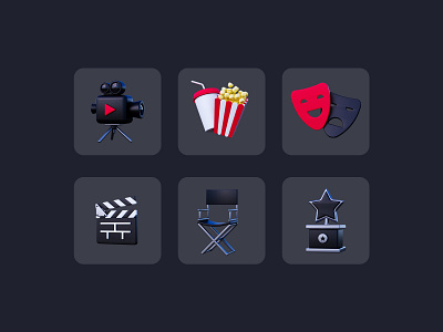 3D Cinema Icon 3d icon cinema multimedia